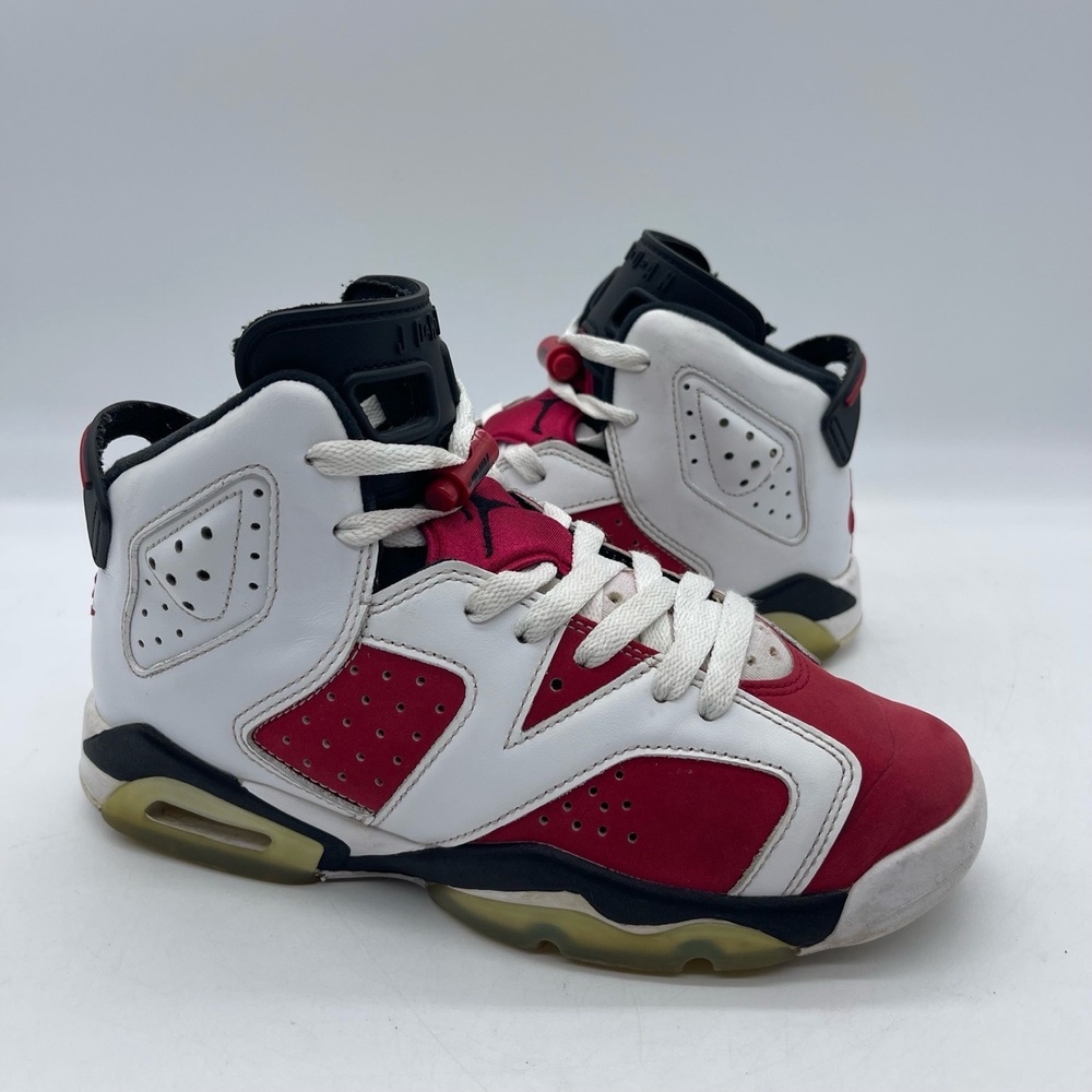 Nike Air Jordan 6 Retro GS 384665-106 Youth Size 4.5Y Shoes‎ 'Carmine' Sneakers